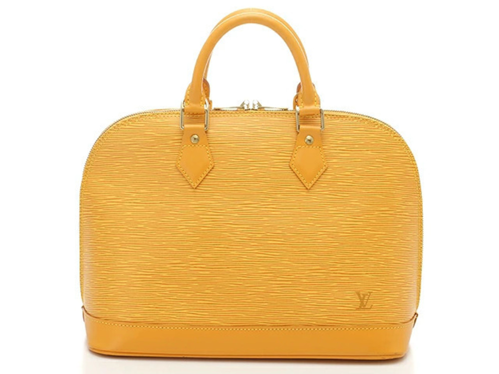 LOUIS VUITTON Alma Handbag Epi Leather Tassili Yellow